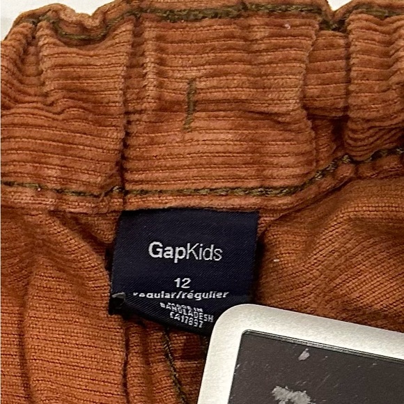 Gap Kids Brown Corduroy Pants with Adjustable Waist Sz 12 Regular - Picture 5 of 12
